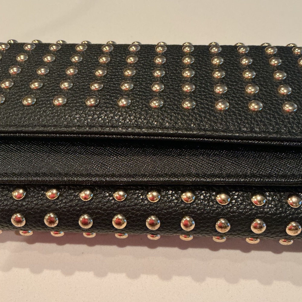 Black Studded Wallet – Edgy Chic Statement Piece